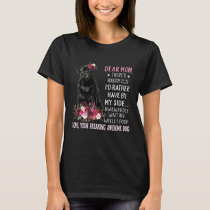 Bästa Hund Pug Mamma Lycklig Mors dag T Shirt