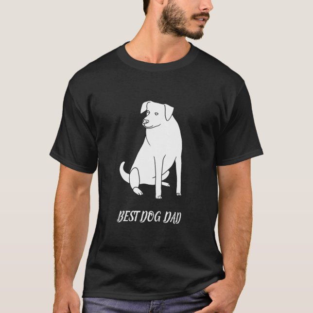Bästa Hund-Teckningen i konturlinjen Pit Bull Tees T Shirt (Framsida)