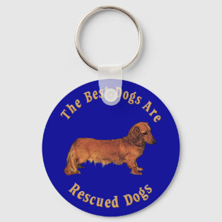 Bästa Hundar räddas (Dachshund) Nyckelring