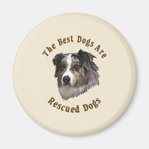 Bästa Hundarna räddas (Australian shepherd) Magnet
