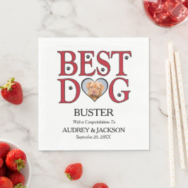 Bästa hundbröllops servetter med husdjur foto