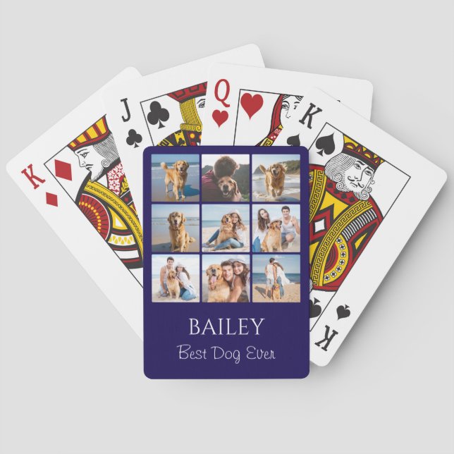 Bästa hundfoto collage  casinokort (Baksidan)