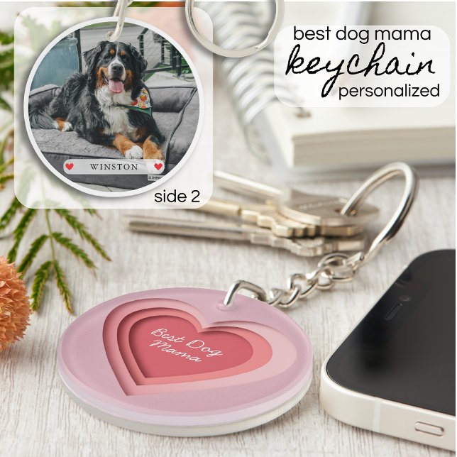 Bästa hundmamma Anpassad foto hjärta (Skapare uppladdad)