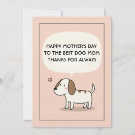 Bästa hundmamma födelsedag mors dag-kort inbjudningar
