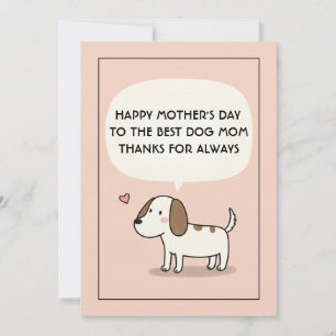 Bästa hundmamma födelsedag mors dag-kort inbjudningar