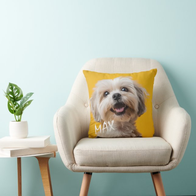 Bästa hundmamma-foto kudde (Stol)