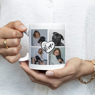 Bästa hundmamma Fotokollage Kaffemugg