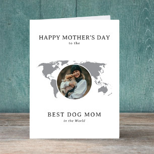 Bästa hundmamma i världen  Foto Mors dag Helgkort
