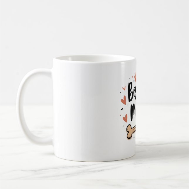 Bästa hundmamma någonsin – 11 oz mugg med hundben (Vänster)