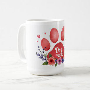 Bästa hundmamma någonsin – 15 oz blomstermugg kaffemugg