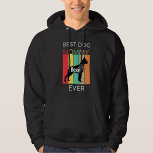Bästa hundmamma någonsin Boxer Mamma Valp Hund Ret Hoodie
