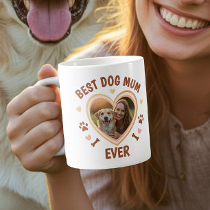 Bästa hundmamma någonsin Foto Hjarta Kaffemugg