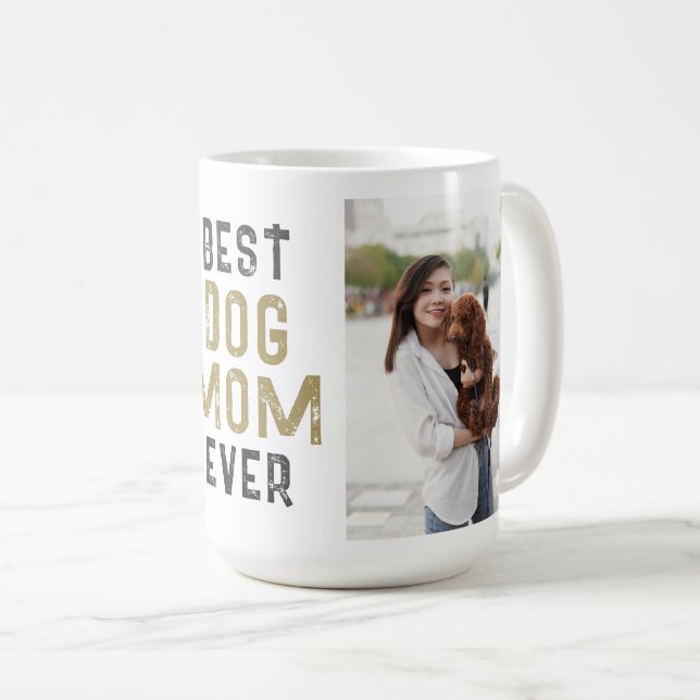 Bästa hundmamma någonsin husdjursägare 2 bilder kaffemugg (Framsida höger)