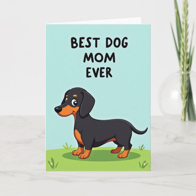 Bästa hundmamma någonsin konstkort kort (Framsida)