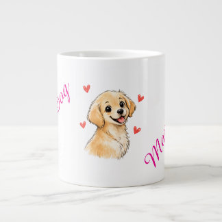 Bästa hundmamma någonsin-mugg – Söt Golden Retriev Jumbo Mugg