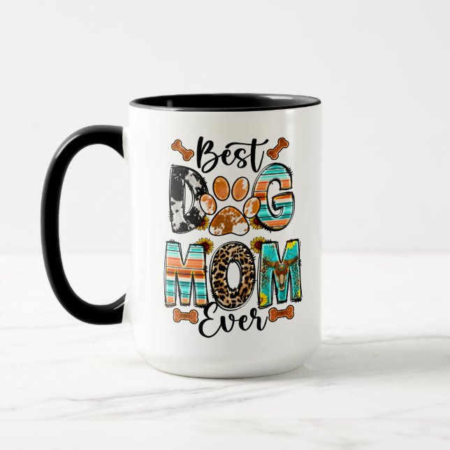Bästa hundmamma någonsin-mugg | Söt mors dag Mugg (Vänster)