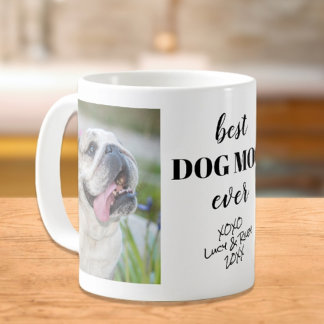Bästa hundmamma någonsin Personliga foton Kaffe ko Kaffemugg
