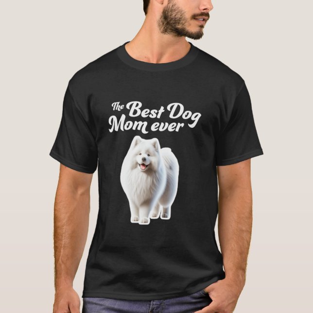 Bästa hundmamma någonsin - Samoyed T Shirt (Framsida)