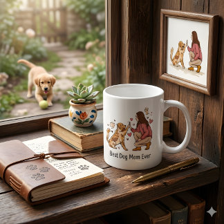 Bästa hundmamma någonsin Söt morsdag present Mugg