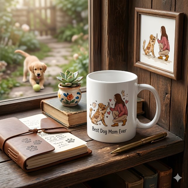 Bästa hundmamma någonsin Söt morsdag present Mugg (Skapare uppladdad)