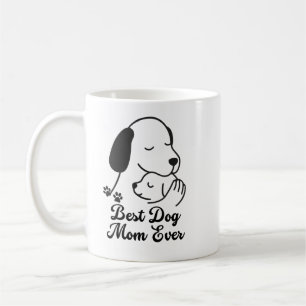 Bästa hundmamma någonsin Söt valpdesign Kaffemugg