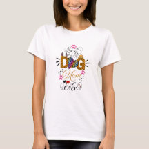 Bästa hundmamma någonsin T-shirt – Leopardtryck hu
