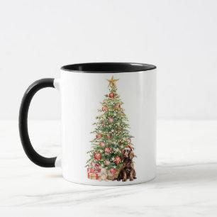 Bästa hundmamma någonsin Vattenfärg jul Spaniel Mugg