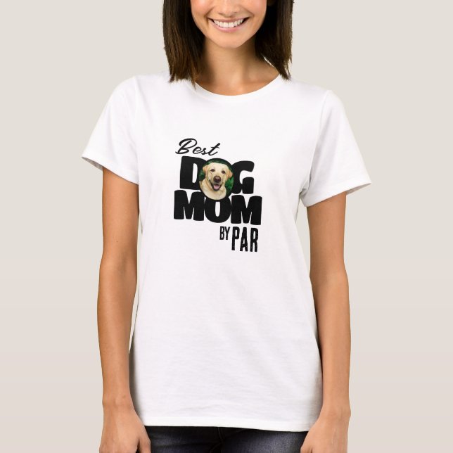 Bästa hundmamma på par fotogolf t shirt (Framsida)