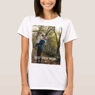Bästa hundmamma personlig hundfoto t shirt