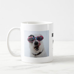 Bästa hundmamma, två foto handskriven text kaffemugg