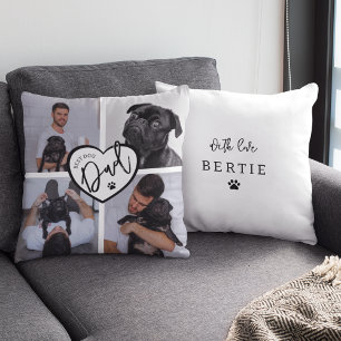Bästa hundpappa   Fotokollage Kudde