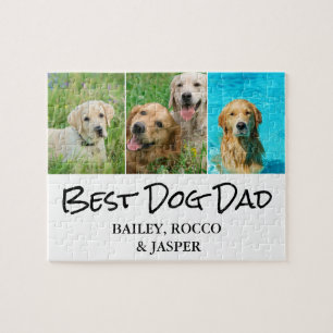 Bästa hundpappa fotokollage pussel