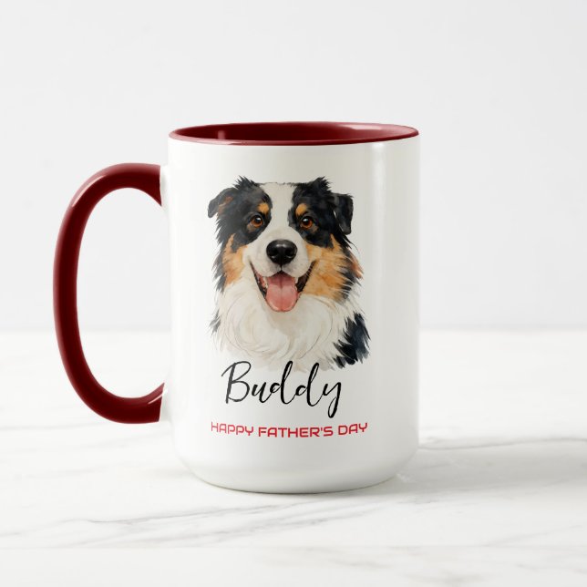 Bästa hundpappa någonsin | Anpassad fars dag Mugg (Vänster)