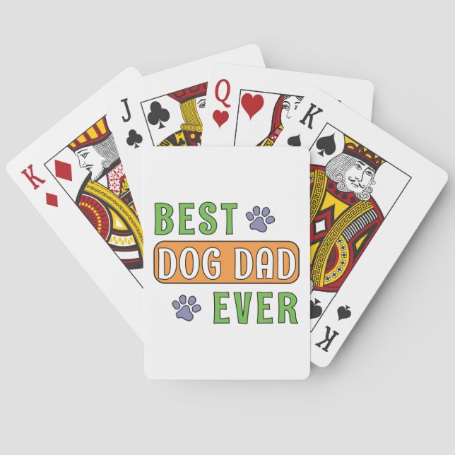 Bästa hundpappa någonsin casinokort (Baksidan)