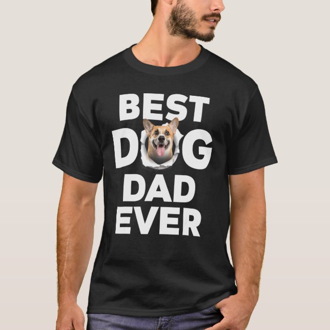 Bästa hundpappa någonsin Corgi T Shirt (Framsida)