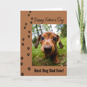 Bästa hundpappa någonsin Fars dag hundfoto Kort