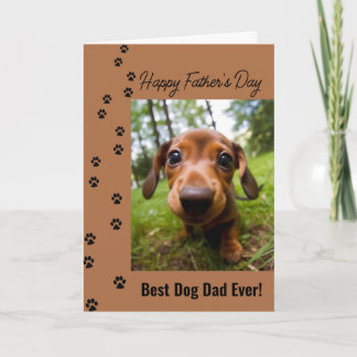 Bästa hundpappa någonsin Fars dag hundfoto Kort