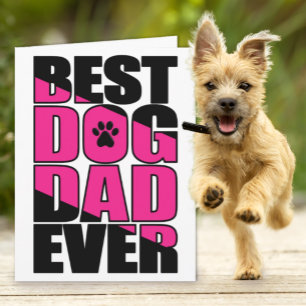 Bästa hundpappa någonsin fars dag-kort kort