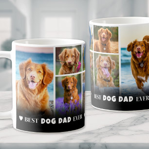 Bästa hundpappa någonsin Foto Collage Kaffemugg