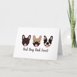 Bästa hundpappa någonsin franska bulldoggar kort