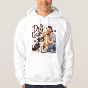 Bästa hundpappa någonsin hoodie – Snyggt present t