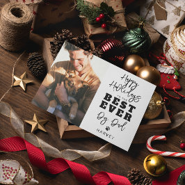 Bästa hundpappa någonsin | Julkort med foto