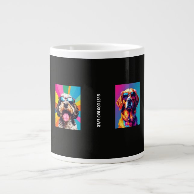 Bästa hundpappa någonsin jumbo mugg (Framsidan)