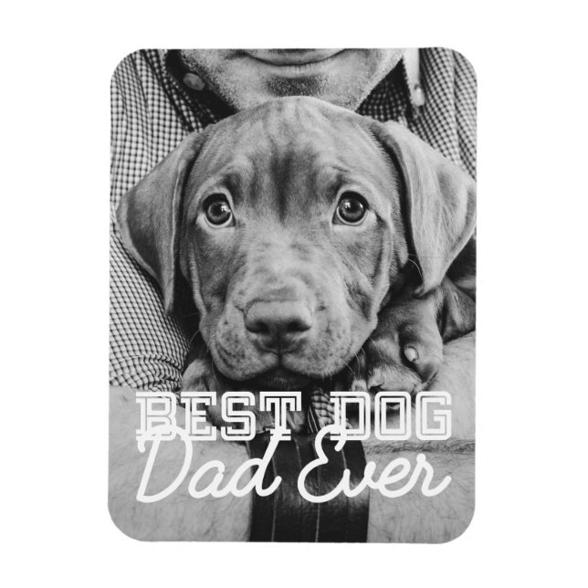 Bästa hundpappa någonsin Modern anpassad husdjursf Magnet (Vertikal)