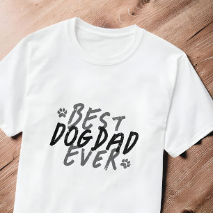 Bästa hundpappa någonsin Modern svart och grå grun T Shirt