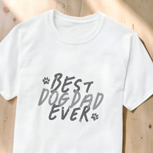 Bästa hundpappa någonsin Modern svart och grå grun T Shirt