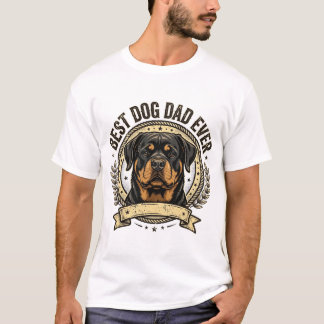 Bästa hundpappa någonsin Rottweiler Vintage T-Shir T Shirt