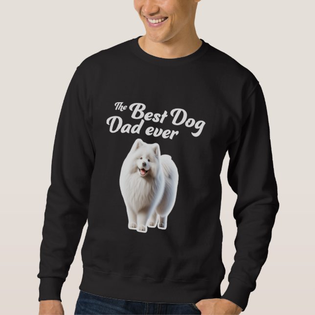 Bästa hundpappa någonsin - Samoyed Lång Ärmad Tröja (Framsida)