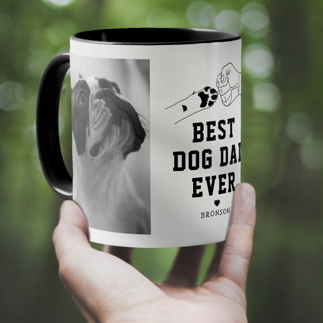 Bästa hundpappa någonsin Två foto Mugg (Skapare uppladdad)