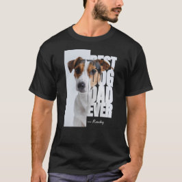 Bästa hundpappa någonsin Unik personlig foto & nam T Shirt